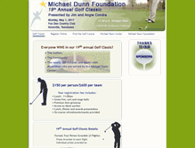 Tablet Screenshot of golf.michaeldunncenter.org
